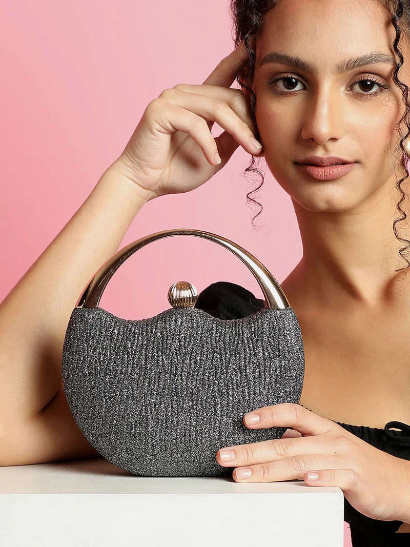 Glimmering Glitz Black Clutch - Image 2