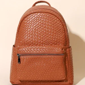 The Weave Curve Backpack - Sienna Brown