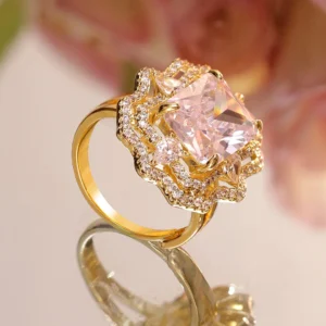 Floral Halo Adjustable Ring