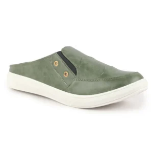 Men Olive Green Casual Slip-On Shoes