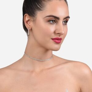 Zirconia Bling Necklace and Earring Set For Women